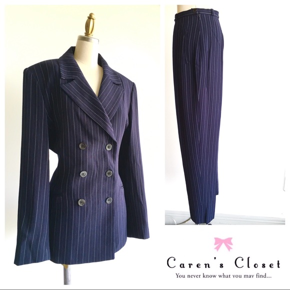 SOLD Vintage 1980s Pierre Balmain Pinstripe Suit - Picture 3 of 6